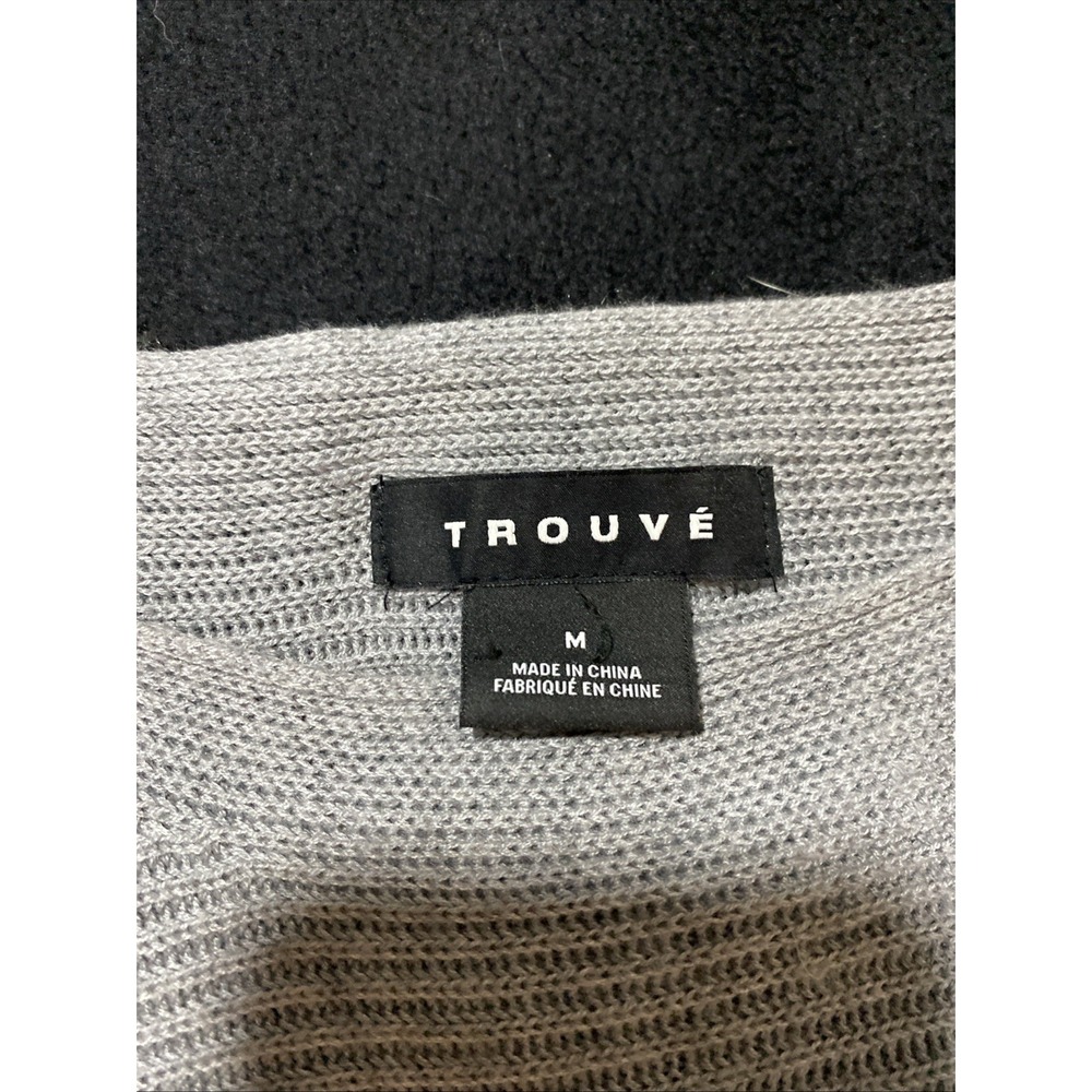 Trouve Womens Sweater Size Medium Gray Long Sleeve Pullover Sweater - Picture 4 of 7